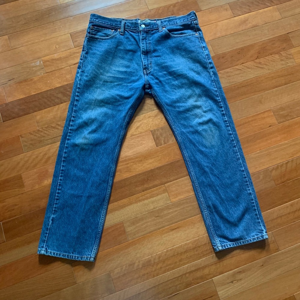 Levis 505 Straight Leg Jeans‎ Mens Medium Wash Blue Denim Pants 38x30